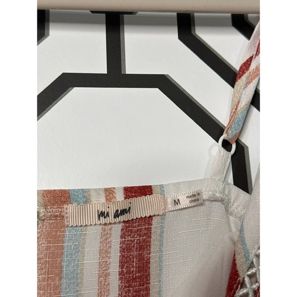 Mi Ami Ladies Spaghetti Strap Summer Stripe Night Out Beachy Chic Dress Size M - Picture 7 of 8